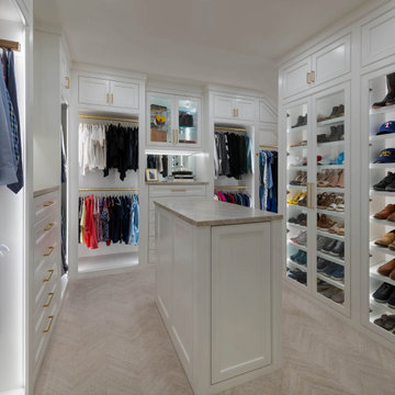 Plano Bright White His & Her Closet