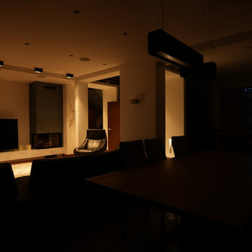 Single family home with Lighting design and Lutron lighting control