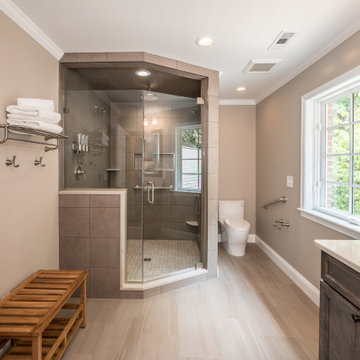 Alexandria Aging In Place Master Bath Remodel with Closet Organization