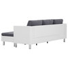 vidaXL Sofa Upholstered Sectional Sofa Couch with Cushions White Faux Leather