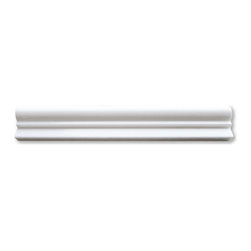 Stone Center Corp - White Thassos Marble Chair Rail Bullnose Trim Molding 2x12 Polished, 1 piece - Accent Trim And Border Tile