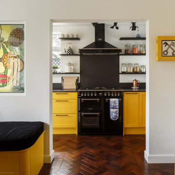 Bright Colours and Bold Contrast in This Shaker Kitchen in Leeds