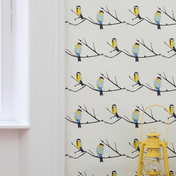 Juneberry and Bird Wallpaper - Wallpaper