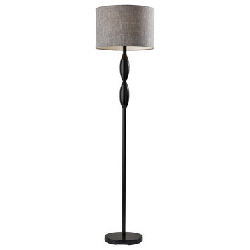 Lance 1 Light Floor Lamp, Black