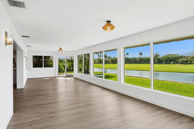 Example of a mountain style family room design in Miami