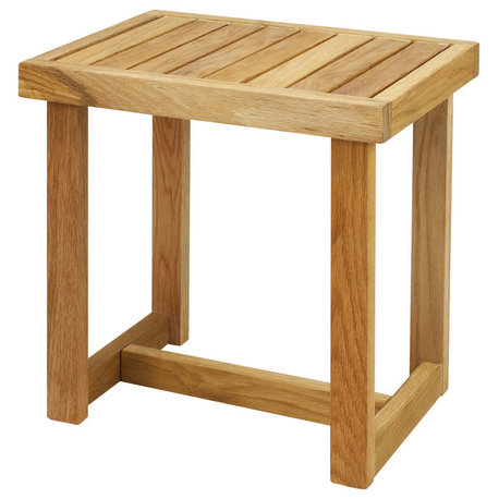 18" Shower Bench With Solid American White Oak