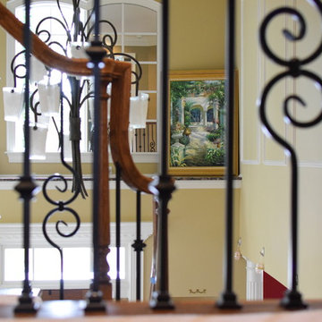Mc Lean Va Stair remodel with Iron balusters