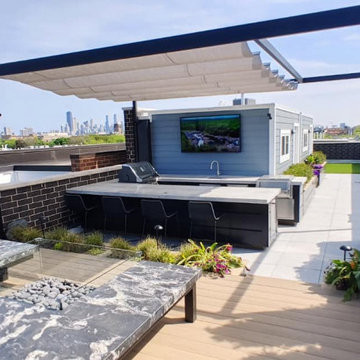 Outdoor living with Samsung and Sonos with Chicago Green Design