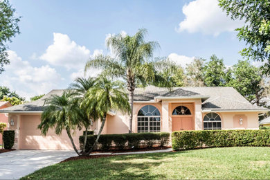 Minimalist beige exterior home photo in Miami
