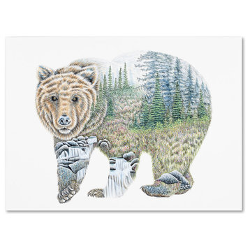 Michelle Faber 'Scenic Bear' Canvas Art, 24x18
