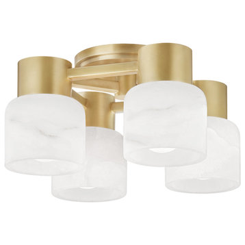 Hudson Valley 4204-AGB, 4 Light Wall Sconce