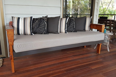 Design ideas for a beach style verandah in Brisbane.