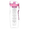 Infusion 32 Ounce Pink Water Bottle with Time Marker by Classic Cuisine