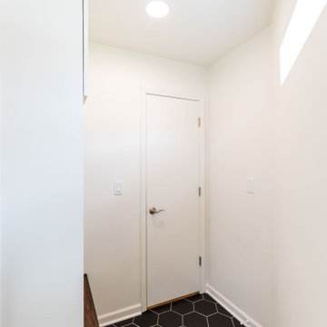 Contemporary Mudroom + Powder Bath Remodel Prairie Village, KS