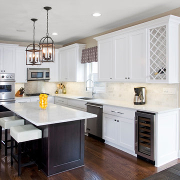Transitional Cabinet Refacing- North Wales