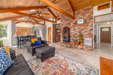 Example of a transitional home design design in Other