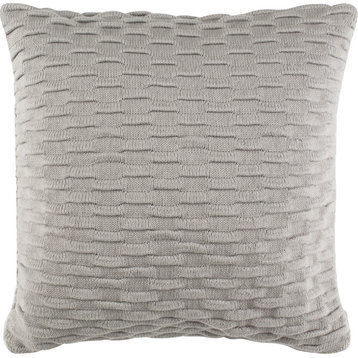 Noela Knit Pillow - Light Gray