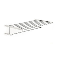 Iceberg 1090 Chrome 20.2" Towel Rack with Rail - Towel Racks & Stands