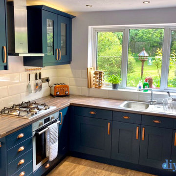 An Innova Norton Cobham Blue Shaker Kitchen - Real Customer Kitchens 2024