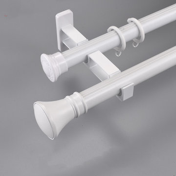 QYR92 1-1/8" New Style Crystal Ball Finial Aluminum Alloy Single Double Curtain