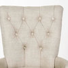 Iris Tufted Chair, Cream Natural Linen