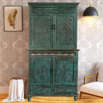 Why I'm Obsessed with Antique Armoires as Statement Home Bars