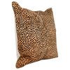 Leopard 100% Cow Hide 20" Throw Pillow in Animal Print by Kosas Home
