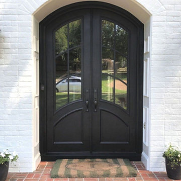 Traditional Double Iron Door Exterior