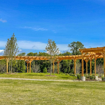 Timber Frame Curved Garden Arbor
