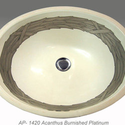 Hand Painted Undermounts by Atlantis Porcelain - Bathroom Sinks