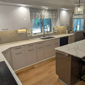 Amazing Contemporary Kitchen Remodel Done with Cabinet Refacing