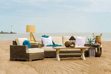 This is an example of a beach style terrace in Cleveland.