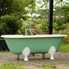 Double Ended 6' Arsenic Cast Iron Porcelain Clawfoot Bathtub Set Original Finish