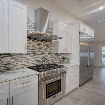 Authentically Monochromatic, Kitchen Remodel in Santa Fe Springs, CA