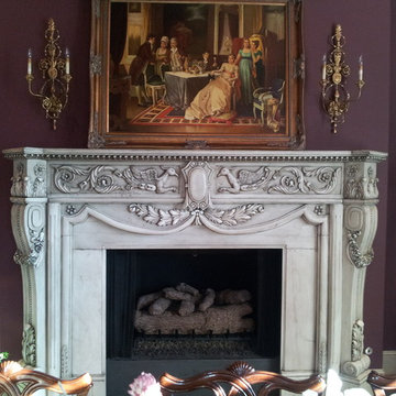 Formal Dining Room - Grand Fireplace Mantel