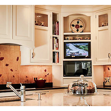 Hand painted backsplash custom mural