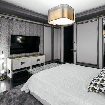 Modern Luxury Bedroom Design and Decor – Accent Wall & Bespoke Lighting