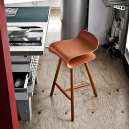 BCN Wood Base Counter Stool (Pack of 4) by Kristalia - Bar Stools And Counter Stools