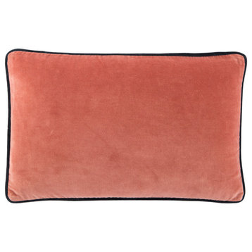 Jaipur Living Lyla Solid Pink/Cream Down Lumbar Pillow