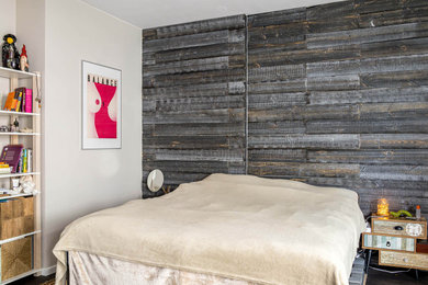 Photo of a contemporary bedroom in London.