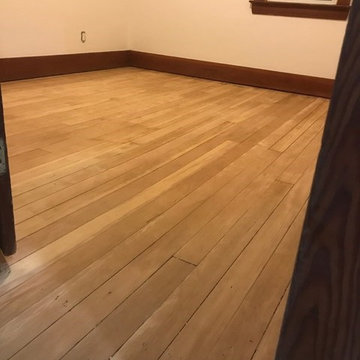 site finish hardwood before and after