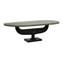 Oval Industrial Coffee Table - Coffee Tables