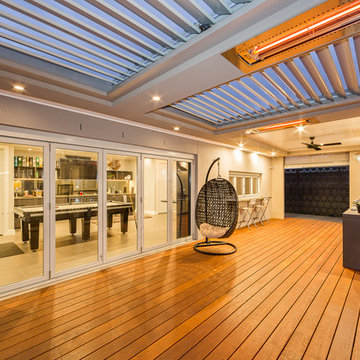 Louvre & Insulated Roof Verandah with Decking