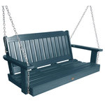 Highwood USA - Lehigh Porch Swing, Nantucket Blue, 4' - 100% Made in the USA - backed by US warranty and support