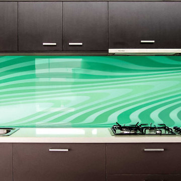 Art Glass Backsplashes - Kitchen and Bathroom