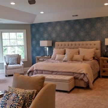 Bloomfield Hills Master Bedroom Wallpaper Accent Wall