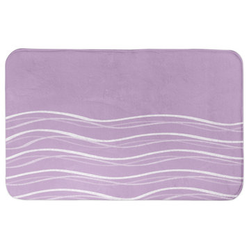 Purple Wavy Lines 21x34 Bath Mat