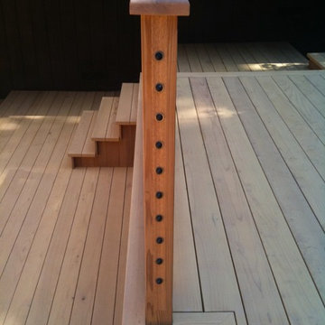 Mill Valley custom clear red cedar deck