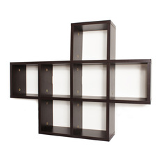 danya b cosimo cubby laminated shelving unit espresso display and wall shelves - Decorative Shelving danya b cosimo cubby laminated shelving unit espresso display and wall shelves - Decorative Shelving
