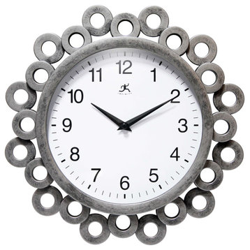 Ellipse 12" Silver Decorative Wall Clock